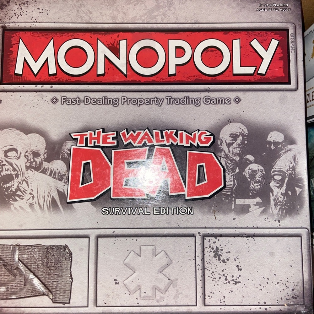 4/$20 Walking Dead Monopoly Game